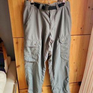 MEC Men's Green Nylon Cargo Hiking Pants Size W32 L34